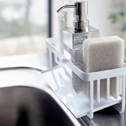 Sponge & Bottle Holder With Drainer White - Tower
