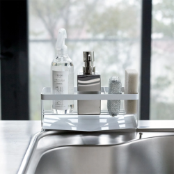 Sponge & Bottle Holder With Drainer White - Tower