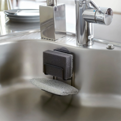 Double Sponge Holder with Suction Cup Black - Tower