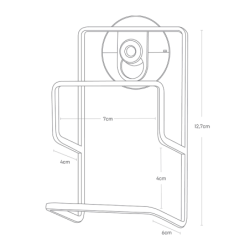 Suporte Duplo para Esponjas Preto - Tower