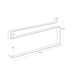 TOWER UNDER-SHELF PAPER TOWEL HOLDER WH