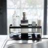 Sponge & Bottle Holder With Drainer Black - Tower