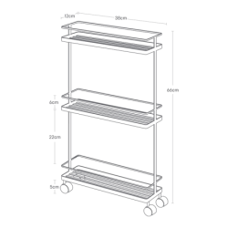 TOWER STORAGE CART WH