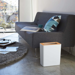 RIN TRASH CAN RECTANGULAR WH