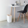 RIN TRASH CAN RECTANGULAR WH