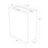 RIN TRASH CAN RECTANGULAR WH