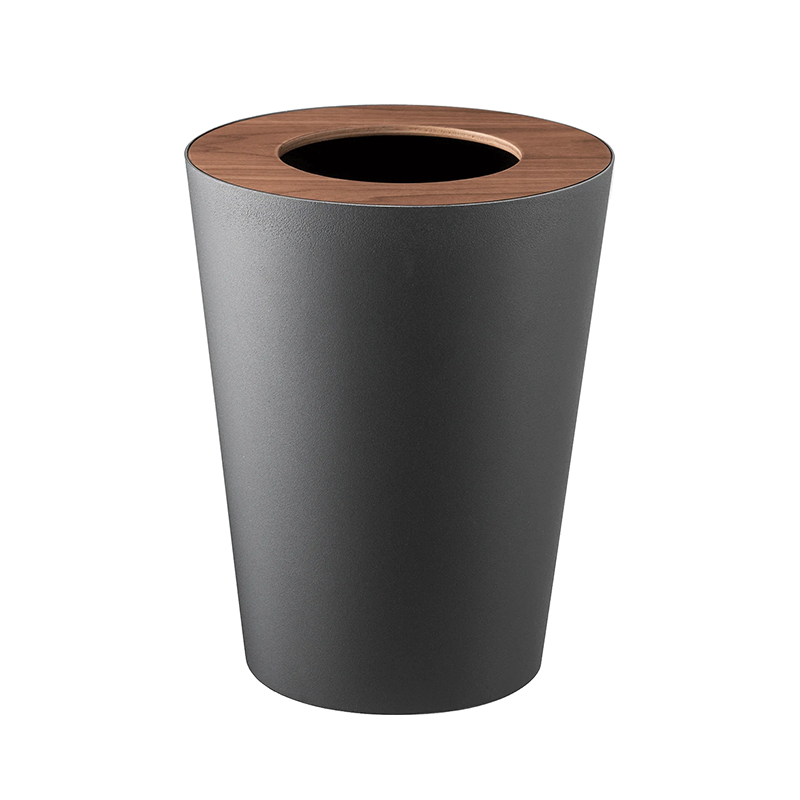 RIN TRASH CAN ROUND BK