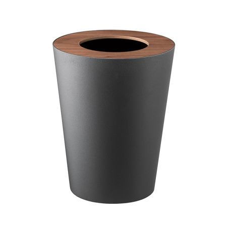 RIN TRASH CAN ROUND BK