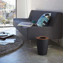 Trash Can Round Black - Rin