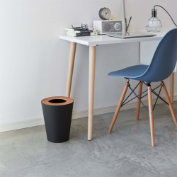 Trash Can Round Black - Rin