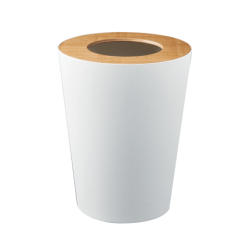 RIN TRASH CAN ROUND WH