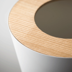 Trash Can Round White - Rin