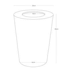 RIN TRASH CAN ROUND WH