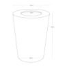 RIN TRASH CAN ROUND WH