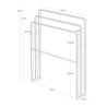TOWER BATH TOWEL HANGER WITH 3 BARS WH