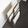 TOWER BATH TOWEL HANGER WITH 3 BARS BK