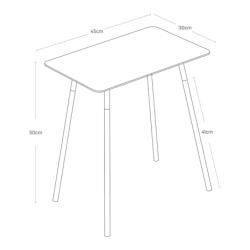 PLAIN SIDE TABLE RECTANGULAR BK