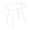 PLAIN SIDE TABLE RECTANGULAR BK