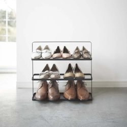 TOWER SHOE RACK WIDE BK