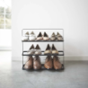 TOWER SHOE RACK WIDE BK
