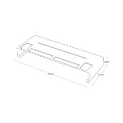 TOWER PC MONITOR STAND WH