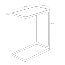 FRAME SIDE TABLE BK