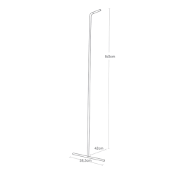 Slim Leaning Coat Hanger Black - Tower