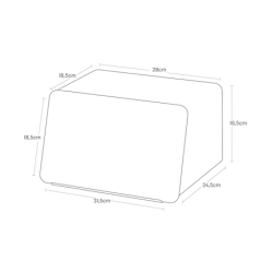 Bread Case With Removable Lid Black - Tower