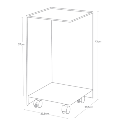 TOWER TOILET PAPER HOLDER WITH CASTER WH