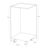 TOWER TOILET PAPER HOLDER WITH CASTER WH