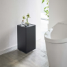 Armário para Rollos WC con Ruedas Negro - Tower