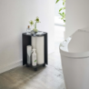 Armário para Rollos WC con Ruedas Negro - Tower