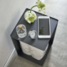 TOWER TOILET PAPER HOLDER WITH CASTER BK