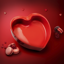 Plato Corazón Rojo 26cm - Appolia For You