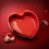 Heart Dish Red 26cm - Appolia For You