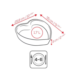 Heart Dish Red 26cm - Appolia For You