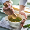 Ecru Mortar with Beechwood Pestle - Appolia