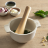 Ecru Mortar with Beechwood Pestle - Appolia
