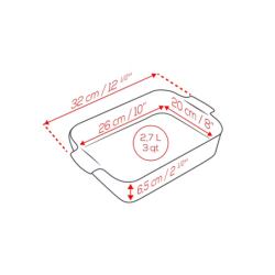 Fuente de Horno Rectangular 32cm Verde - Appolia