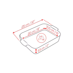 Fuente de Horno Rectangular 25cm Verde - Appolia