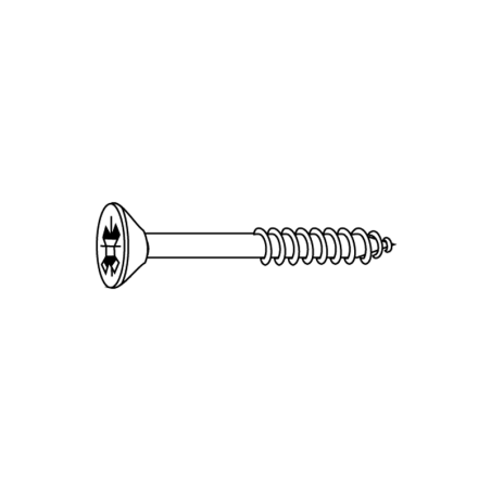 Parafuso Cabeça Embeber para Aglomerado POZIDRIV Rosca Parcial DIN 7505A 6X200/70 2A Inox Passivado CHEMITOOL FASTENERS