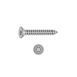 CHEMITOOL FASTENERS Chipboard Screw Countersunk Head TORX Partial Thread DIN 7505A 6X200/80 4.8 Yellow Passivated
