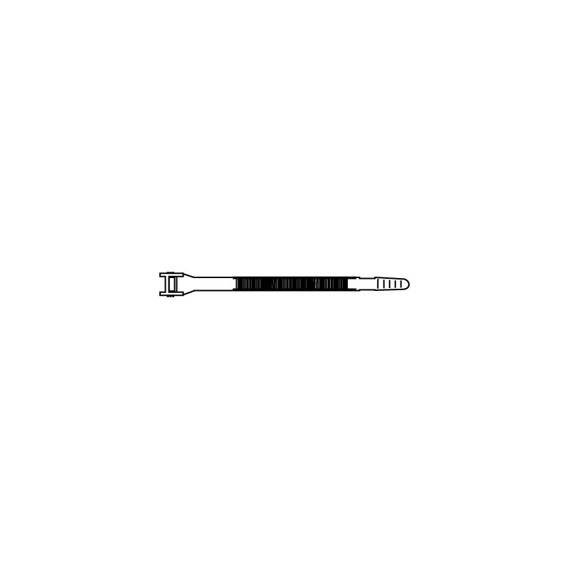 Brida de Nylon Negro 3,6X200mm CHEMITOOL FASTENERS Brida de Nylon Negro 3,6X200mm CHEMITOOL FASTENERS