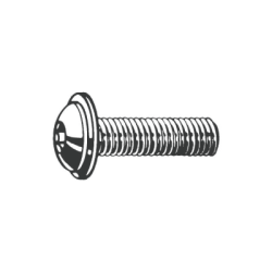 CHEMITOOL Hexagon Sockted Button Head Screw-Flange ISO 7380 M6X30 A2 with Passivated Stainless Steel