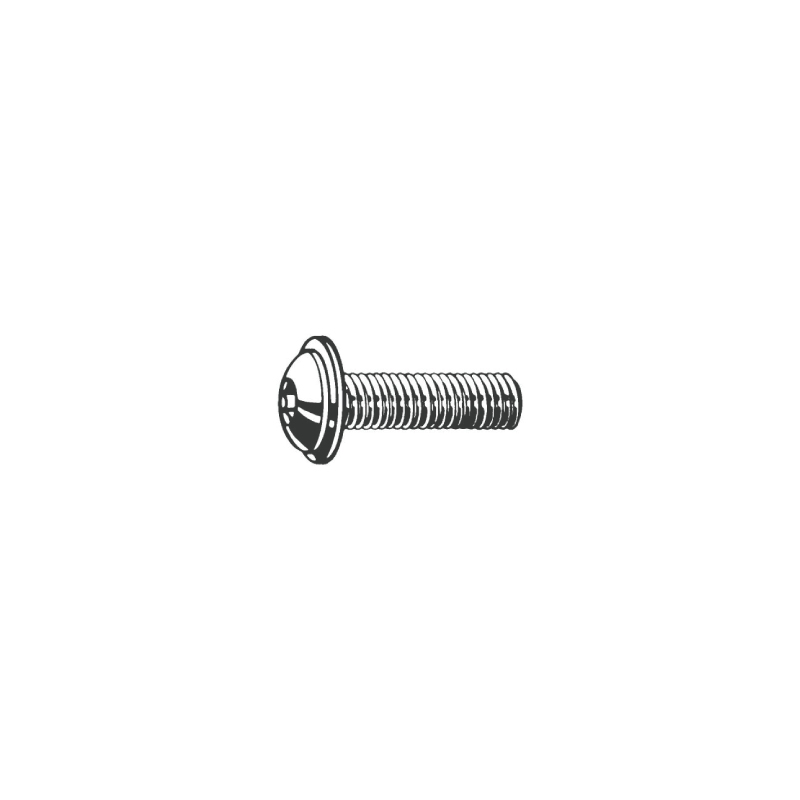 Hexagon Socket Cap Screw Button Head - Flange ISO 7380-2 M6X30 A2 Passivated Stainless Steel CHEMITOOL FASTENERS