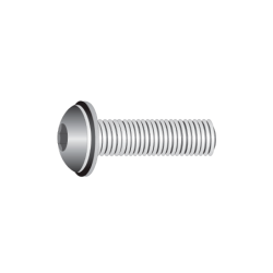 Hexagon Socket Cap Screw Button Head - Flange ISO 7380-2 M6X40 A2 Passivated Stainless Steel CHEMITOOL FASTENERS