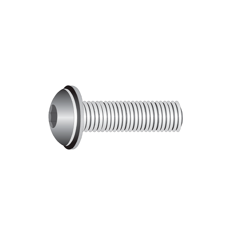Hexagon Socket Cap Screw Button Head - Flange ISO 7380-2 M6X40 A2 Passivated Stainless Steel CHEMITOOL FASTENERS