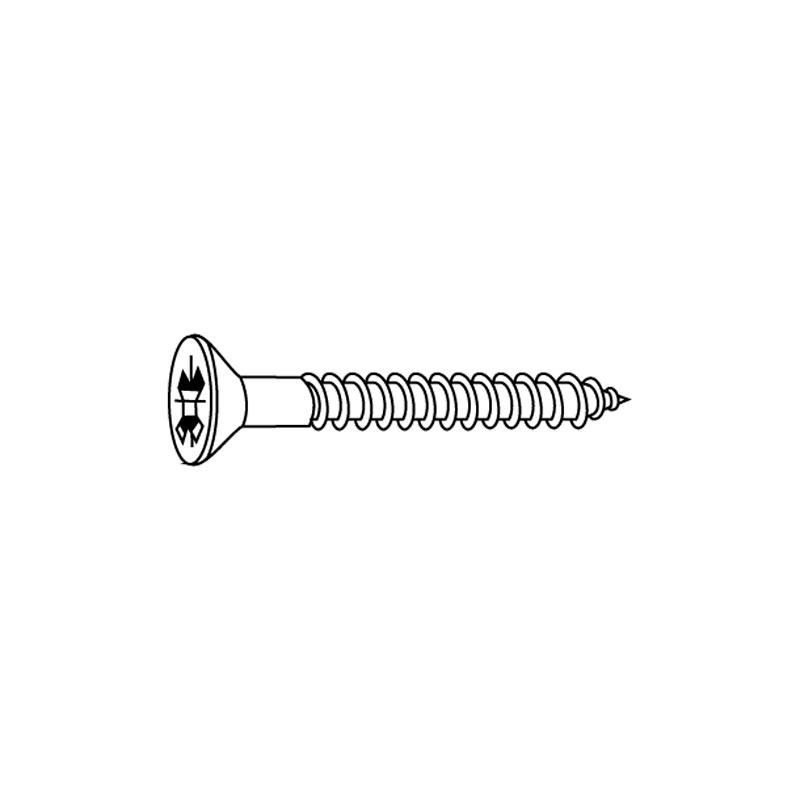 CHEMITOOL FASTENERS Chipboard Screw Countersunk Head TORX Partial Thread DIN 7505A 6X90/40 4.8 Yellow Passivated
