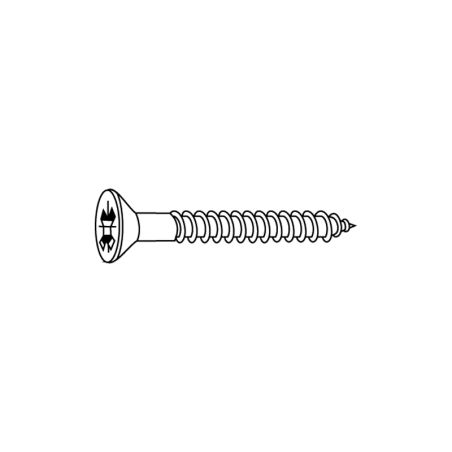 CHEMITOOL FASTENERS Chipboard Screw Countersunk Head TORX Partial Thread DIN 7505A 6X90/40 4.8 Yellow Passivated