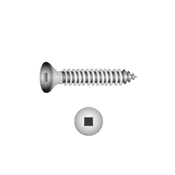 CHEMITOOL FASTENERS Tapping Screw Countersunk Head Square Recessed DIN 7982C 4,8X80 A2 Passivated Stainless Steel